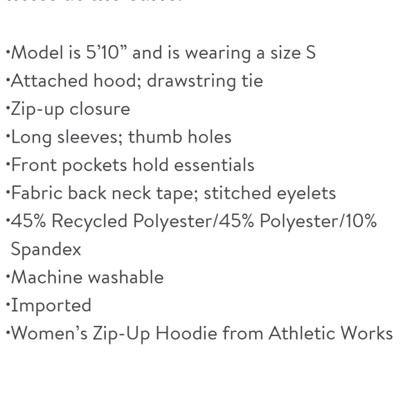 Athletic Works Tops Athletic Works Womens Super Soft Zip Up Hoodie